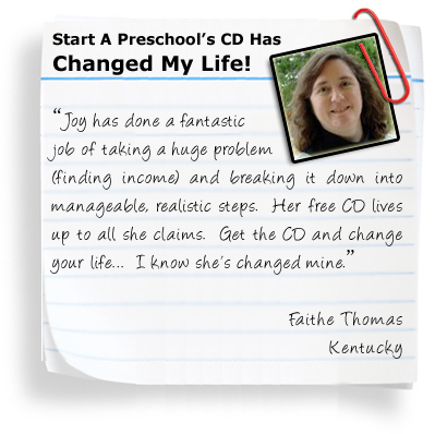Start a Preschool Testimonial Start a Preschool Testimonial