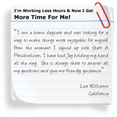 Start a Preschool Testimonial Start a Preschool Testimonial